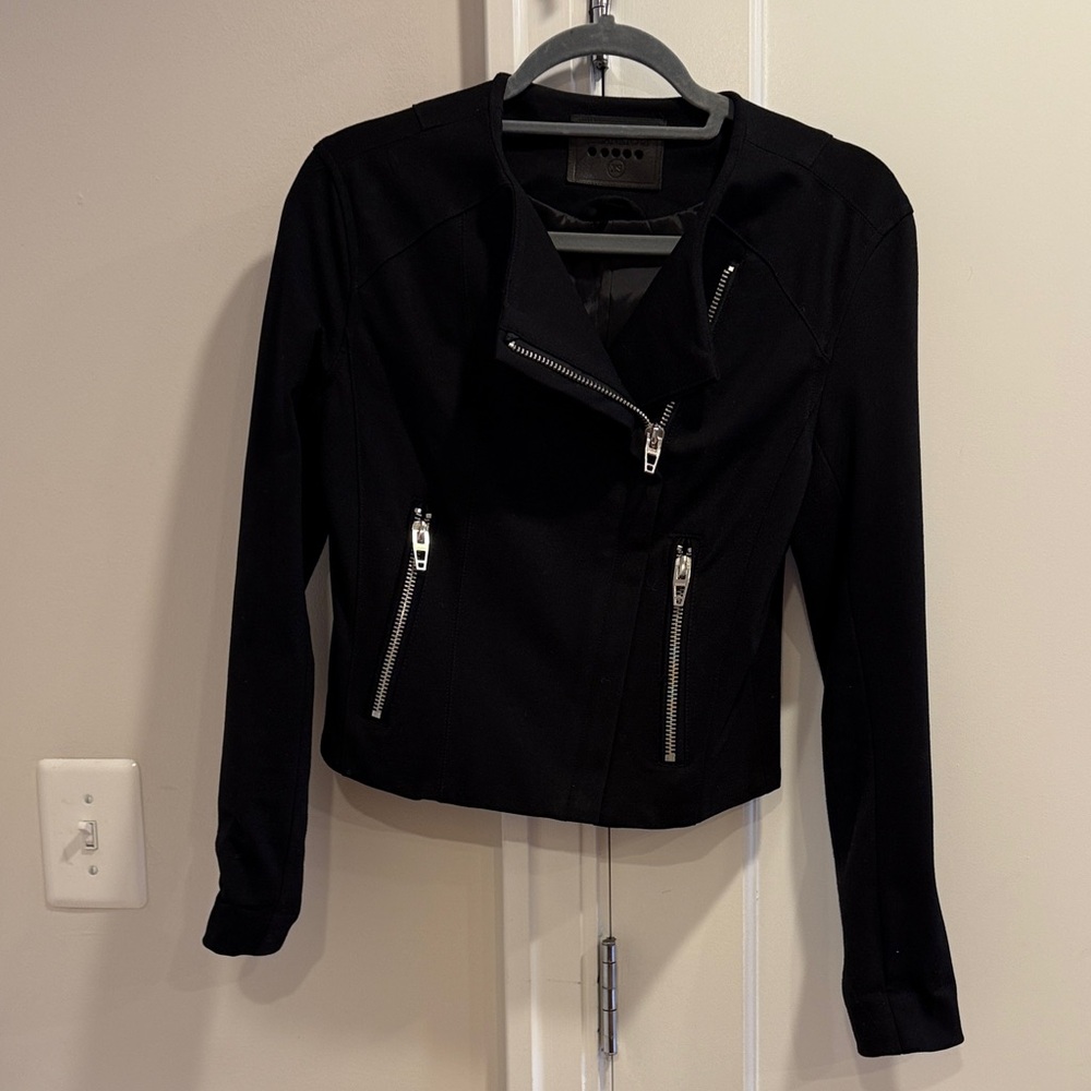 Blank NYC Black Jacket with Silver Accents